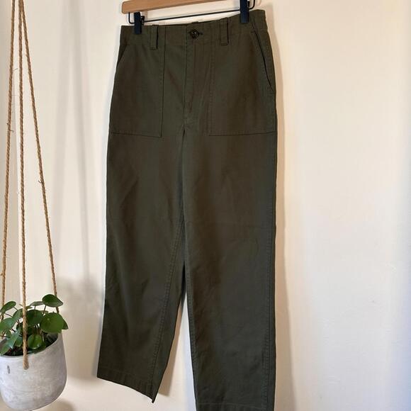 Jenni Kayne Olive Ranger Utility Trouser Pants Size 4 Capsule Minimalist Luxury - Picture 4 of 10